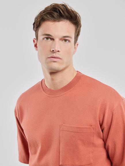 Armor Lux Rustic Cotton T-Shirt, Stone Brest - view 2, Stone Brest