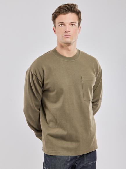 Armor Lux Rustic Cotton Crew Neck T-Shirt, Olive, Olive
