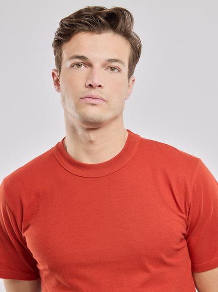 Armor Lux Callac Cotton Crew Neck T-Shirt, Ketchup - view 2, Ketchup