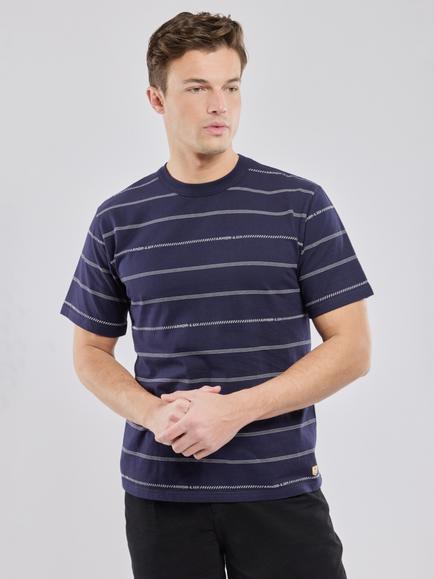 Armor Lux Heritage Cotton Stripe T-Shirt, Navire/Milk, Navire/Milk