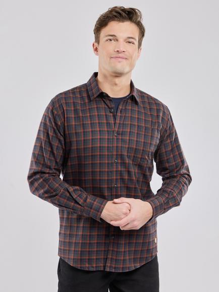 Armor Lux Regular Fit Cotton Rich Check Shirt, Carreaux Ketchup, Carreaux Ketchup