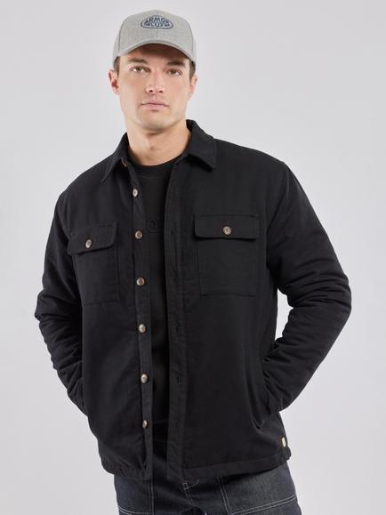 Armor Lux Quilted Velvet Overshirt, Noir, Noir