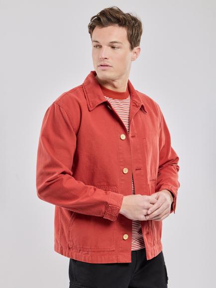 Armor Lux Cotton Canvas Fisherman Jacket, Ketchup - view 2, Ketchup