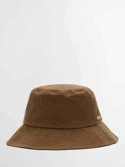 Barbour Delilah Waxed Cotton Bucket Hat, Tan, Tan