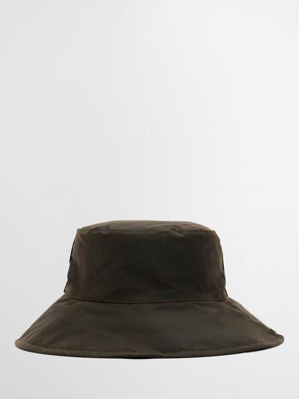 Barbour Brambling Waxed Cotton Bucket Hat, Olive, Olive
