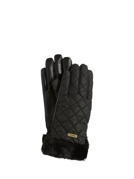 Barbour Norwood Leather Blend Gloves, Black, Black