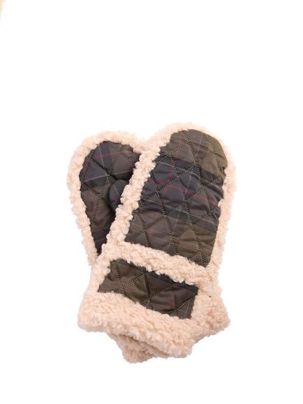 Barbour Marnie Tartan Waterproof Mittens, Green/Multi, Green/Multi