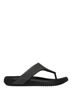 Crocs Getaway Triangle Embellished Flip Flops, Black