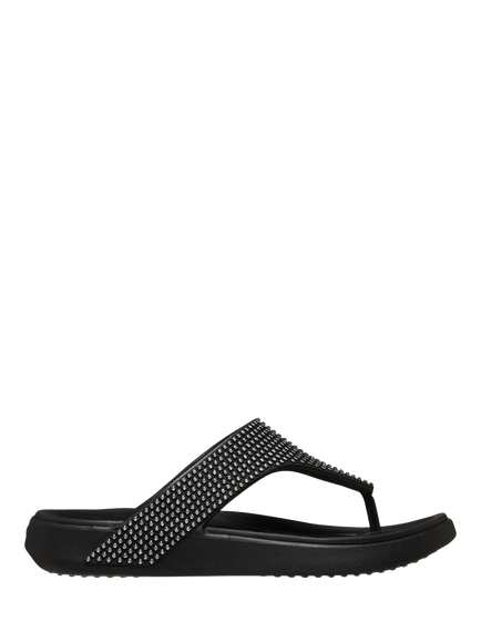 Crocs Getaway Triangle Embellished Flip Flops, Black