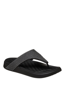 Crocs Getaway Triangle Embellished Flip Flops - view 2, Black