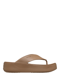Crocs Getaway Platform Flip Flops, Milk Chocolate, Milk Chocolate