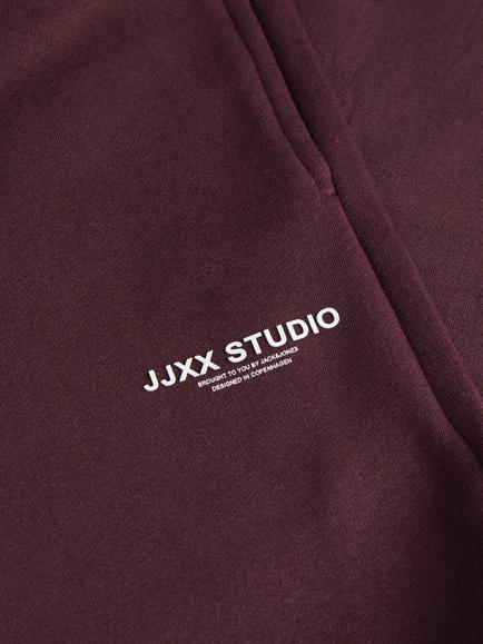 JJXX Kids' Studio Cotton Blend Wide Leg Joggers, Wine - view 2, Wine