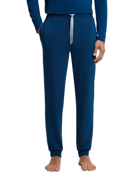 BOSS Stretch Cotton Lounge Trousers, Turquoise/Aqua, Turquoise/Aqua