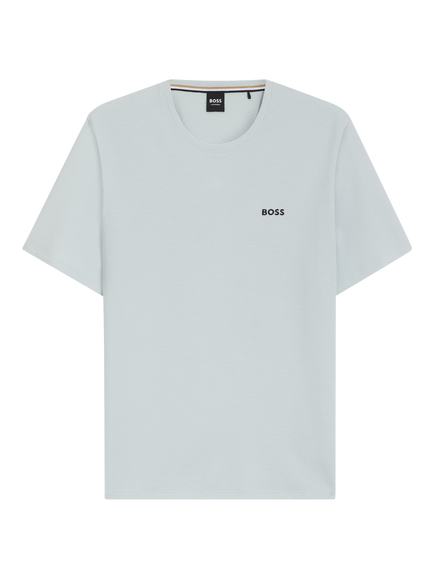 HUGO BOSS BOSS Crew Neck Cotton Blend T-Shirt, Open Blue - view 2, Open Blue