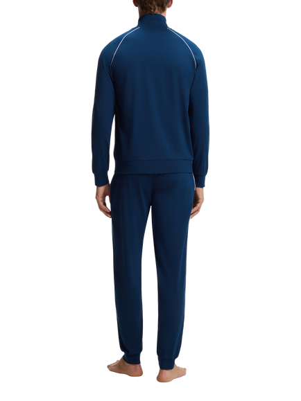 BOSS Stretch Cotton Zip Sports Jacket, Turquoise/Aqua - view 2, Turquoise/Aqua