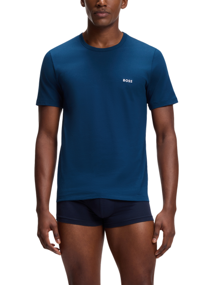 BOSS Cotton Underwear T-Shirt, Pack of 3, Open Blue - view 2, Open Blue