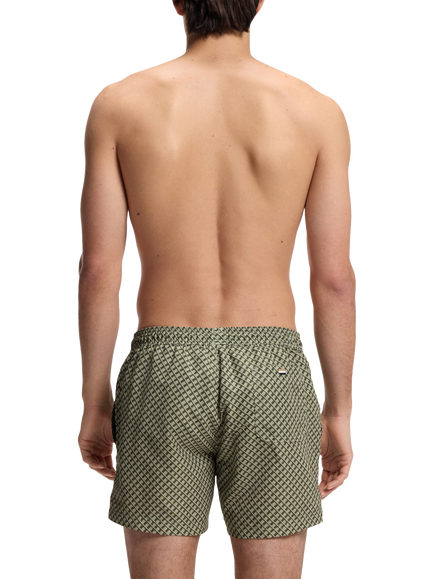 HUGO BOSS BOSS Vibe Swim Shorts, Dark Beige/Green - view 2, Dark Beige/Green
