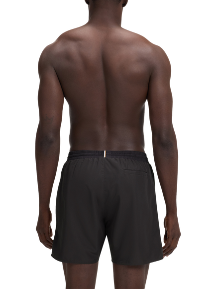 BOSS Logo Swim Shorts, Dark Grey - view 2, Dark Grey