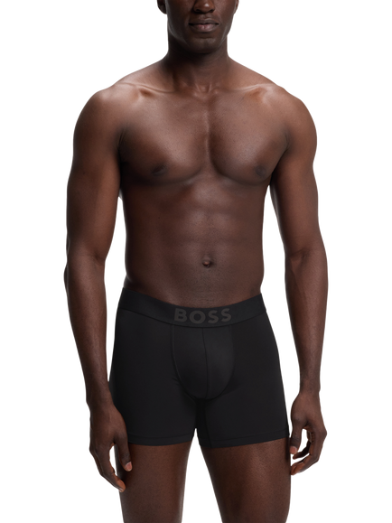 BOSS Waistband Logo Boxer Briefs, Pack of 3, Black - view 2, Black