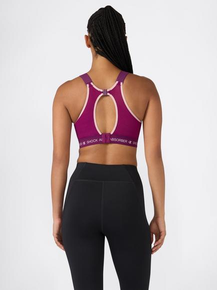 Shock Absorber Ultimate Run Sports Bra, Dark Purple/ Zephyr - view 2, Dark Purple/ Zephyr