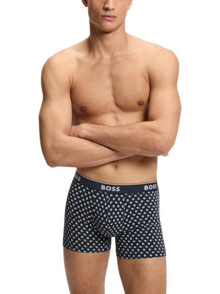 HUGO BOSS BOSS Cotton Blend Boxer Briefs, Pack of 3, Open Blue - view 2, Open Blue