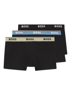HUGO BOSS BOSS Trunks, Pack of 3, Black, Black