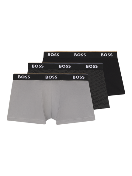 HUGO BOSS BOSS Trunks, Pack of 3, Dark Grey, Dark Grey