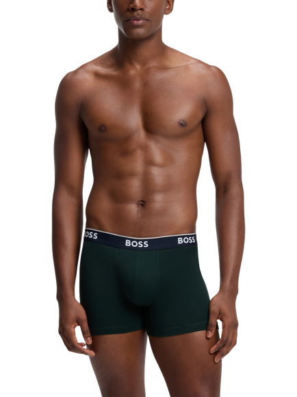 BOSS Stretch Cotton Boxer Briefs, Pack of 3, Black - view 2, Black