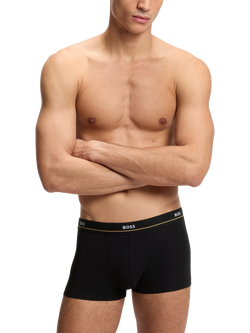 HUGO BOSS BOSS Cotton Blend Trunks, Pack of 5, Black - view 2, Black