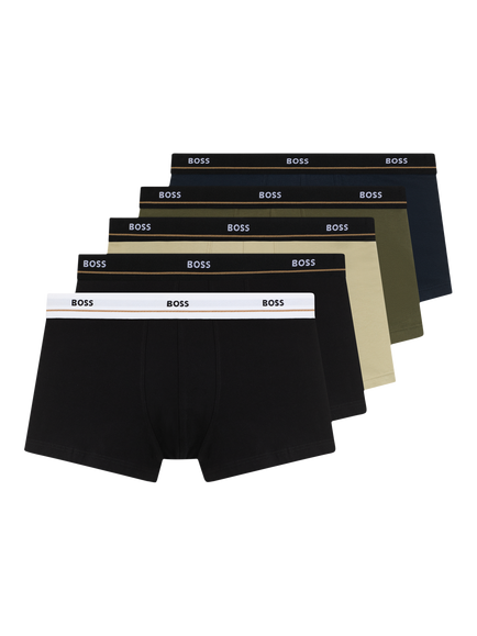 HUGO BOSS BOSS Trunks, Pack of 5, Black/Multi, Black/Multi