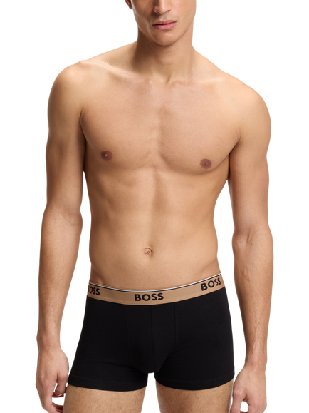 HUGO BOSS BOSS Trunks, Pack of 3, Black/Multi - view 2, Black/Multi