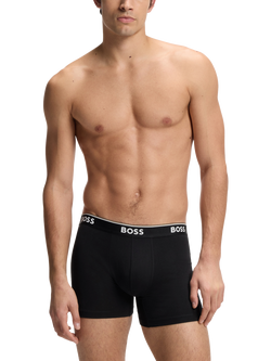 HUGO BOSS BOSS Cotton Blend Boxer Briefs, Pack of 3, Black - view 2, Black