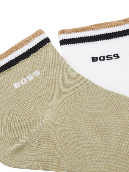 HUGO BOSS BOSS Cotton Blend Ankle Socks, Pack of 2, Multi - view 2, Multi