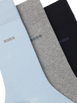 HUGO BOSS BOSS Cotton Blend Socks, Pack of 3, Multi - view 2, Multi