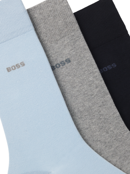 HUGO BOSS BOSS Cotton Blend Socks, Pack of 3, Multi - view 2, Multi