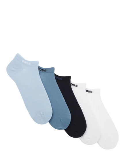 HUGO BOSS BOSS Trainer Socks, Pack of 5, Multi, Multi