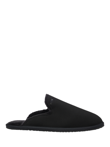 HUGO BOSS BOSS Home Mule Slippers, Black, Black
