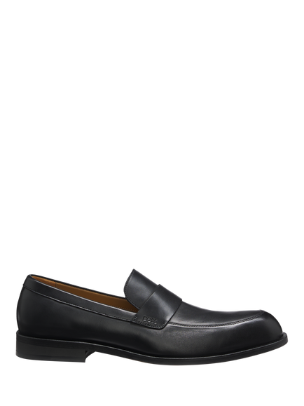 BOSS Tayil Leather Loafers, Black, Black