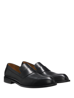 BOSS Tayil Leather Loafers, Black - view 2, Black