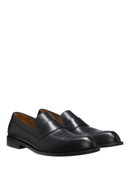 BOSS Tayil Leather Loafers, Black - view 2, Black