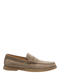 BOSS Sienne Suede Loafers, Beige, Beige