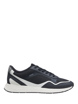 BOSS Titanium Runn Lace Up Trainers, Navy, Navy