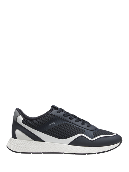 BOSS Titanium Runn Lace Up Trainers, Navy, Navy