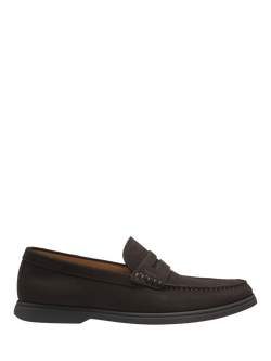 BOSS Sienne Suede Loafers, Dark Brown, Dark Brown