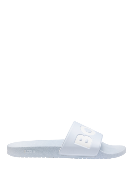 BOSS Aryeh Logo Slider Sandals, Open Blue, Open Blue