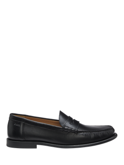 BOSS Tevan Leather Loafers, Black, Black