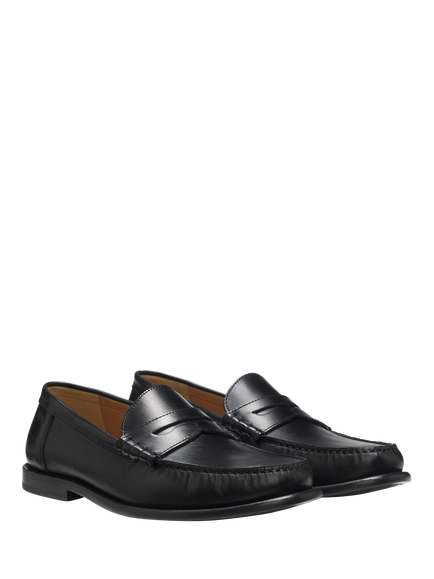 BOSS Tevan Leather Loafers, Black - view 2, Black