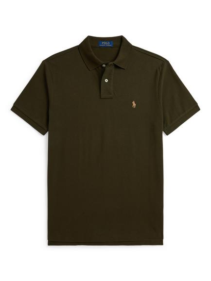 Polo Ralph Lauren Mesh Custom Slim Fit Polo Shirt, Company Olive