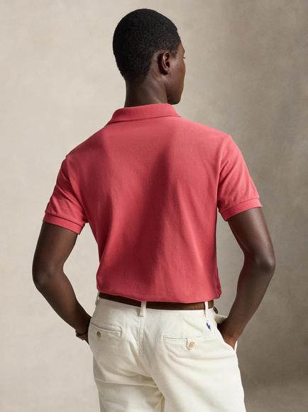 Polo Ralph Lauren Custom Slim Fit Cotton Polo Shirt, Nantucket Red - view 2, Nantucket Red/C7560