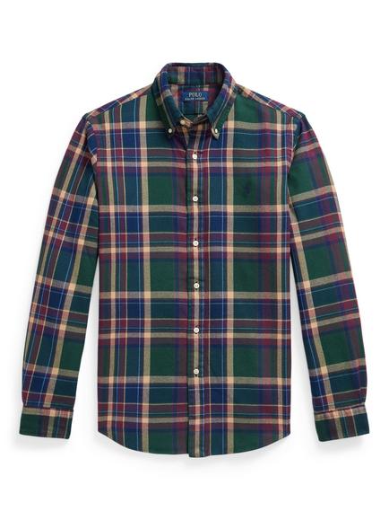 Ralph Lauren Flannel Check Shirt, Multi, Forest Burgundy Mult